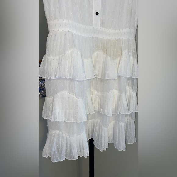 MAJE
Plumetis V-neck Xcrepe midi dress - Picture 7 of 13